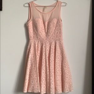 Pink lace dress